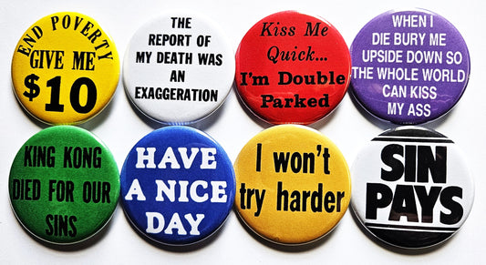 Vintage Reproduction Buttons Magnets & Bottle Openers. Set 02