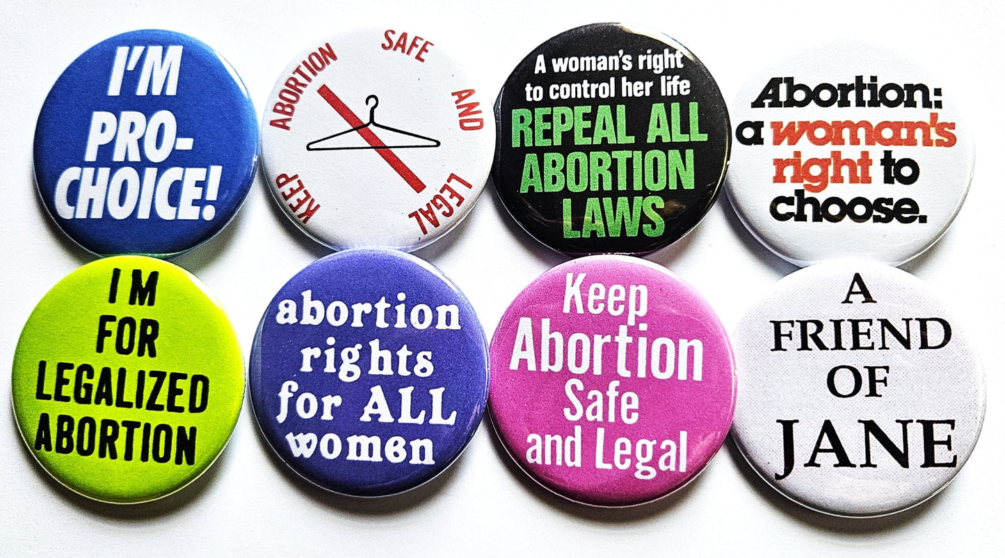 Vintage Feminist Buttons Magnets & Bottle Openers. set 01