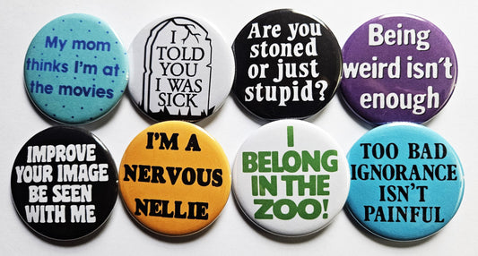 Vintage Reproduction Buttons Magnets & Bottle Openers. Set 24