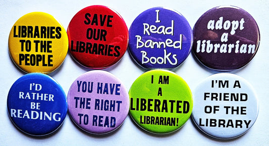 Vintage Library Buttons Magnets & Bottle Openers. set 01