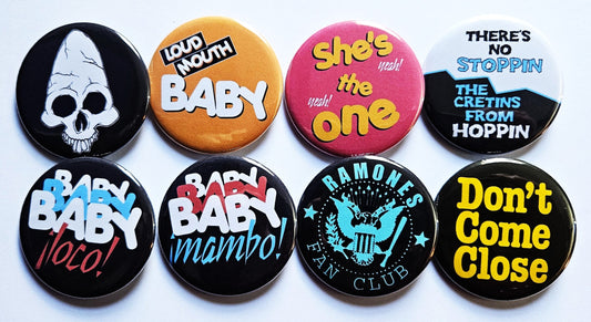 Classic Punk Rock Buttons Magnets & Bottle Openers. set 01