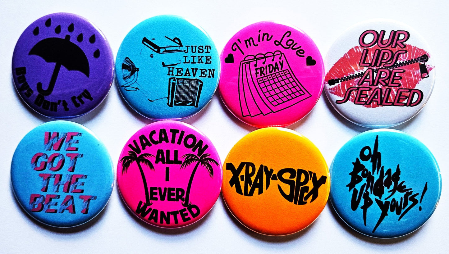 Classic Punk Rock Buttons Magnets & Bottle Openers. set 03