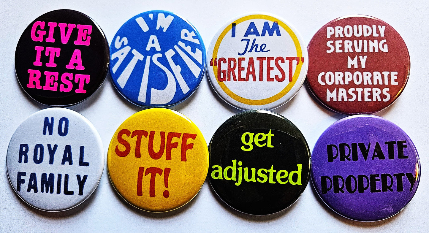 Vintage Reproduction Buttons Magnets & Bottle Openers. Set 44