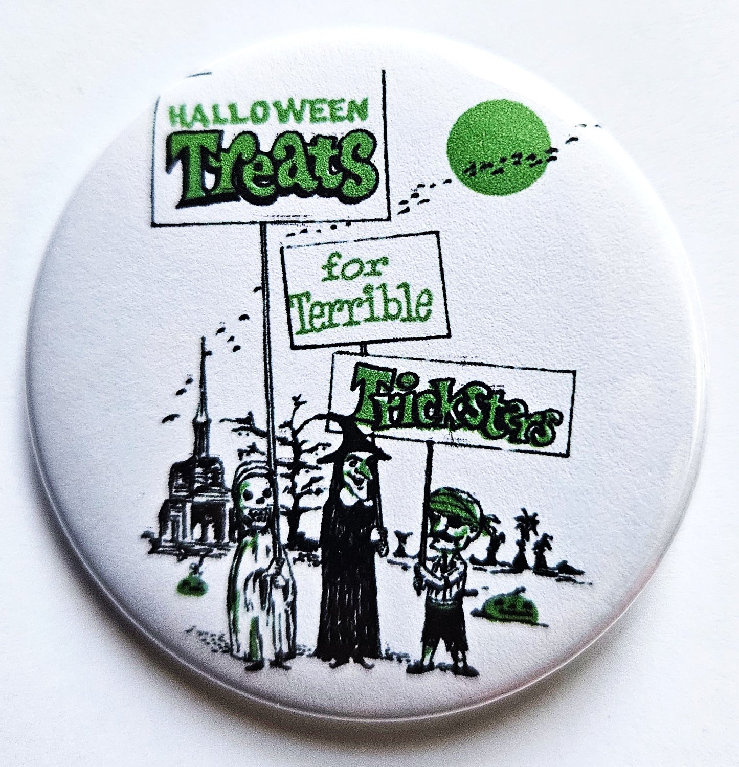 Vintage Halloween Buttons Magnets & Bottle Openers. set 04