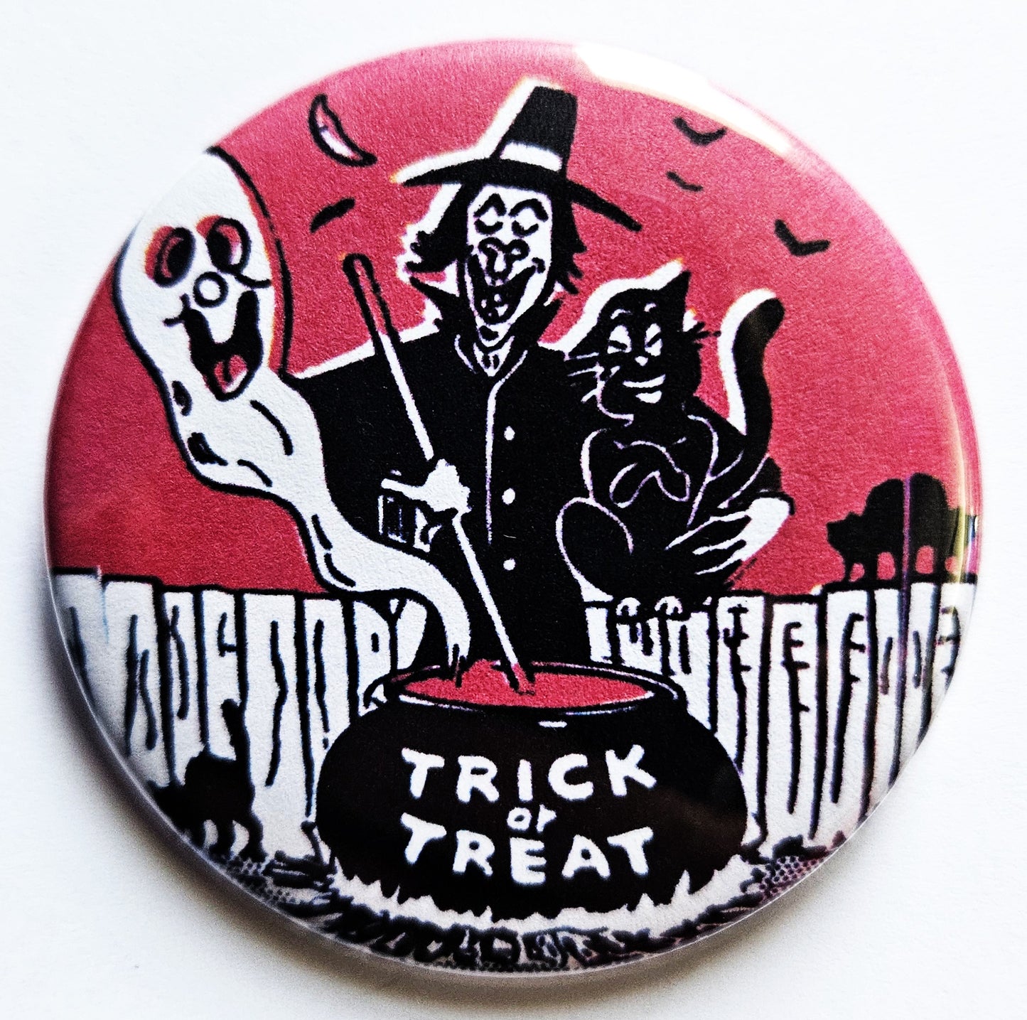 Vintage Halloween Buttons Magnets & Bottle Openers. set 05