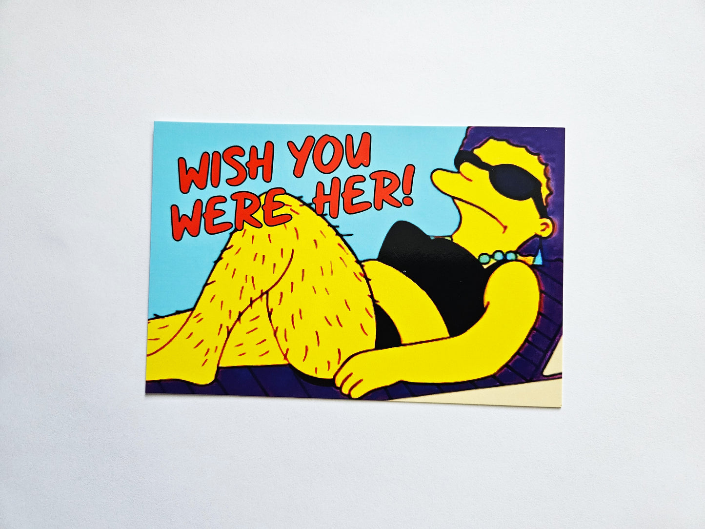 Wish You Were Her! Postcard sized print