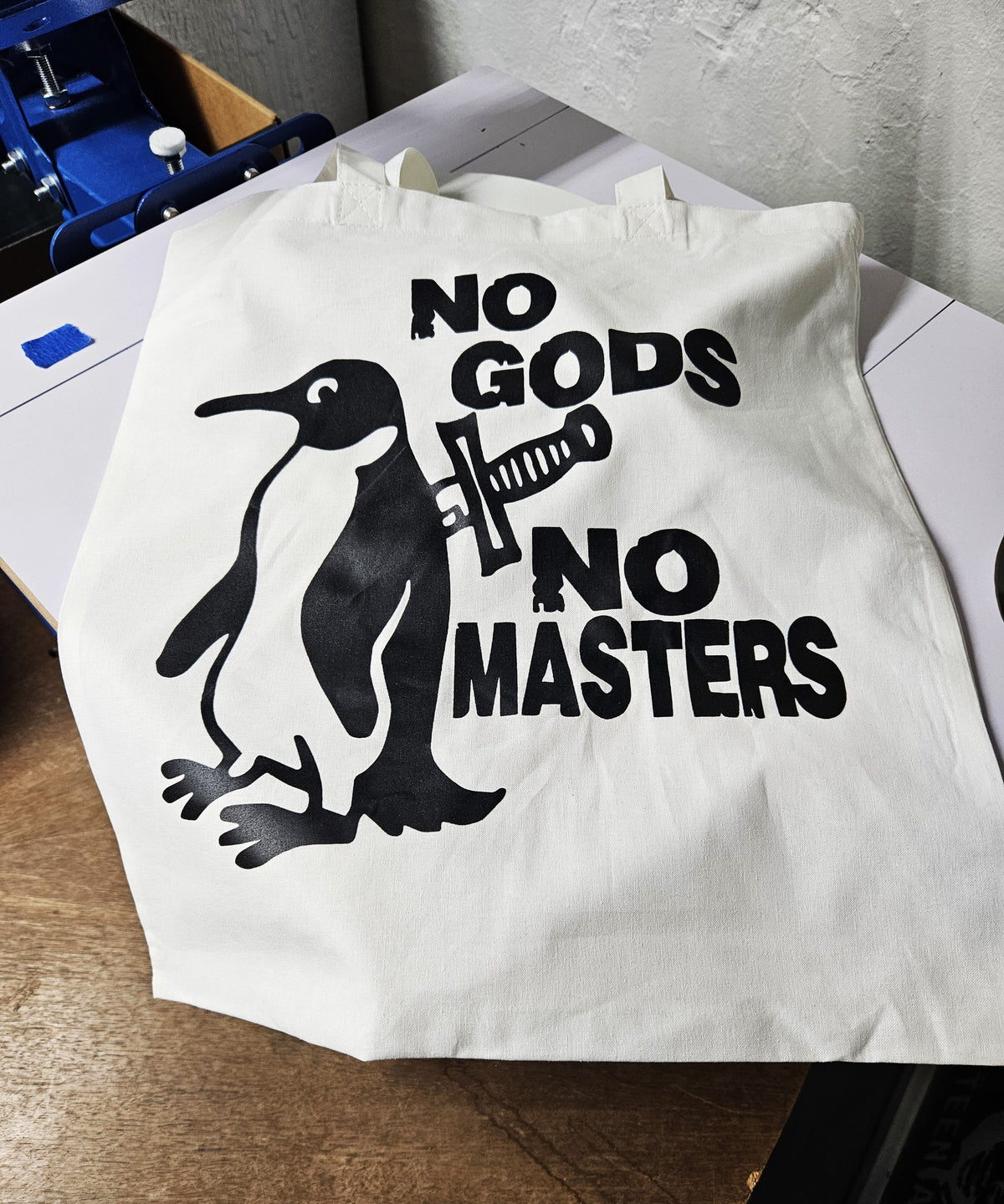 No Gods No Masters. Screen-printed Tote Bag