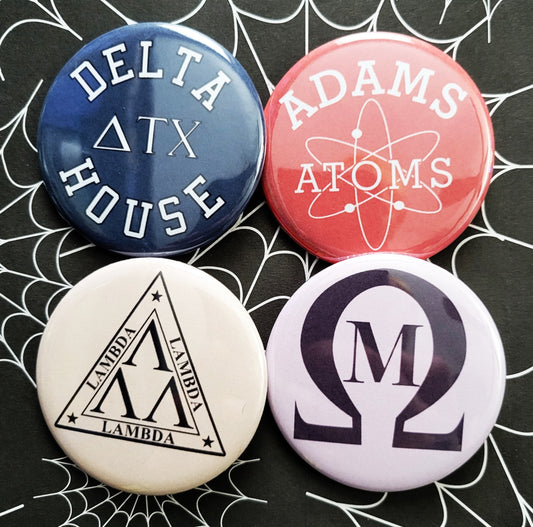 College Cult Movie pinback Buttons & Bottle Openers.