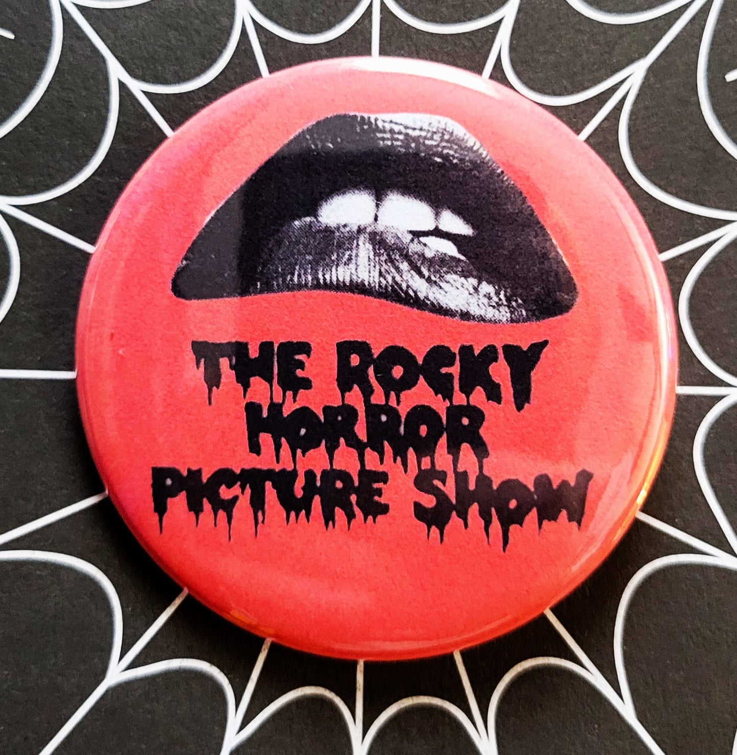 Rocky Horror Picture Show pinback Buttons & Bottle Openers. set 1