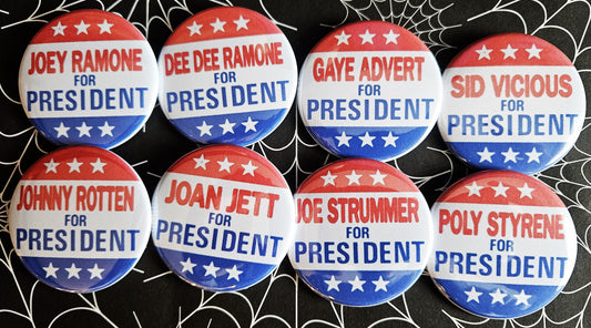 Rockers for President pinback Buttons & Bottle Openers. Set 1