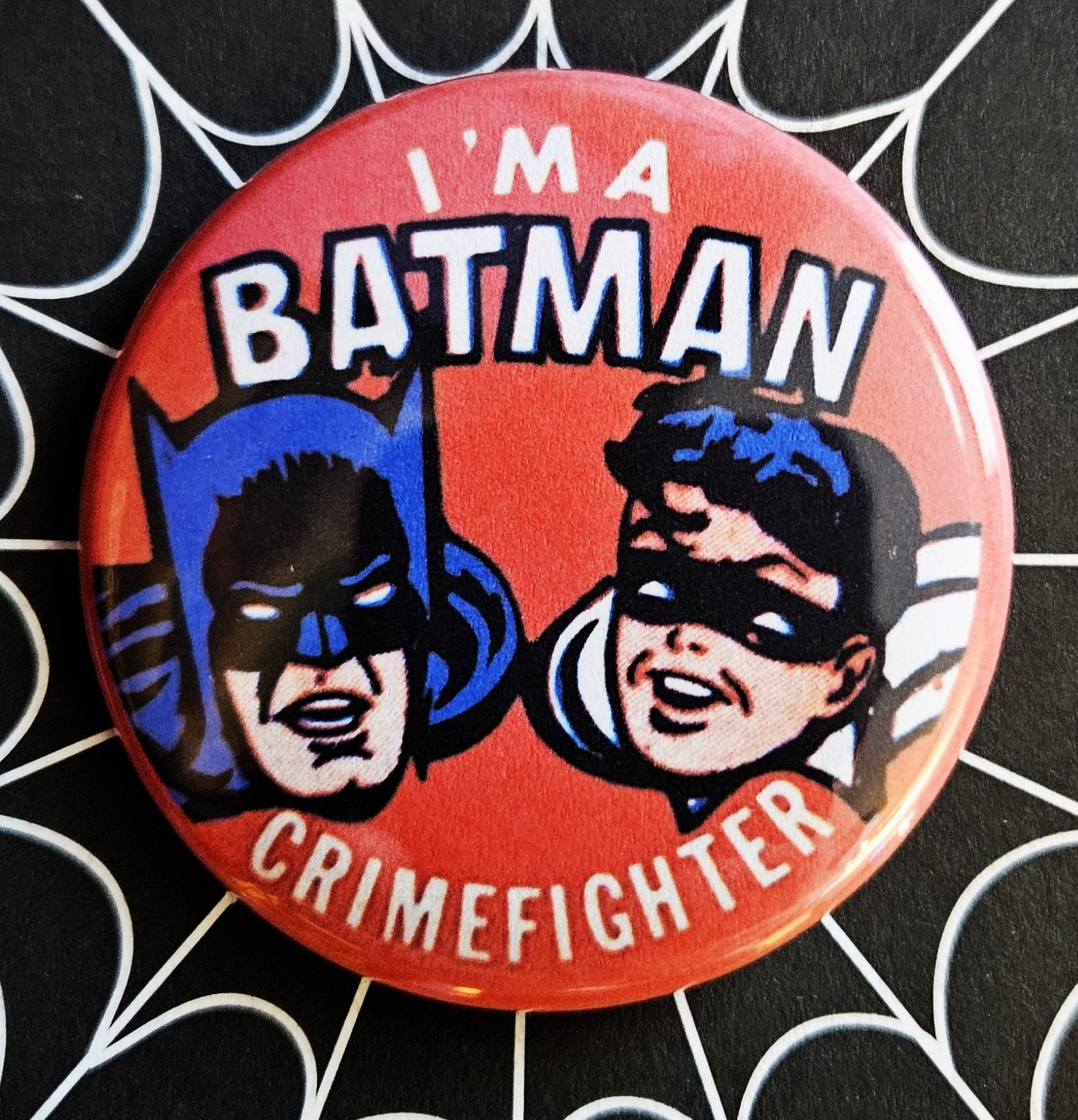 Vintage comic book pinback Buttons & Bottle Openers.