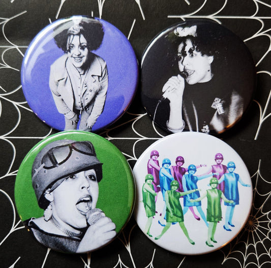 Poly Styrene pinback Buttons & Bottle Openers.