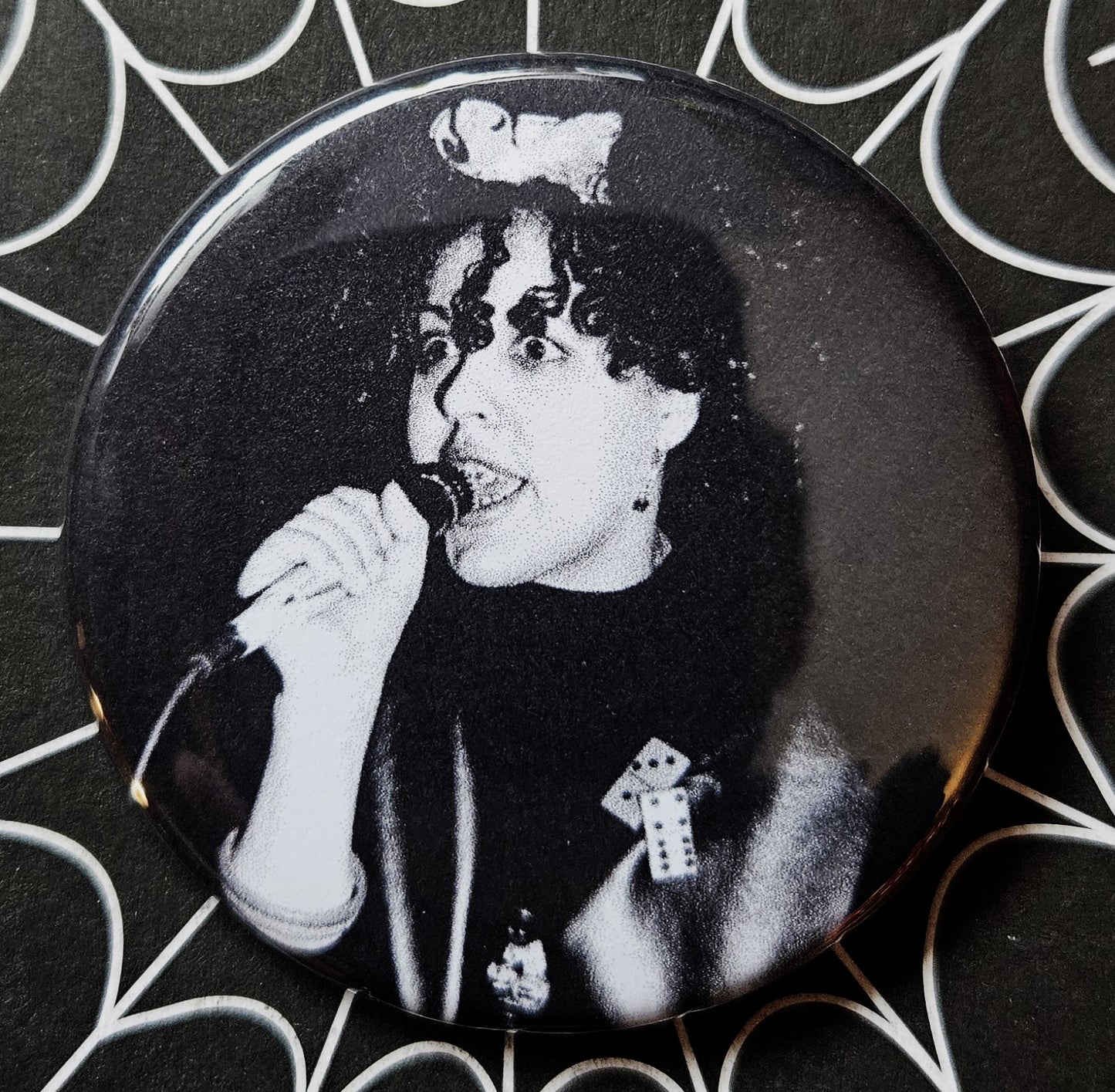 Poly Styrene pinback Buttons & Bottle Openers.
