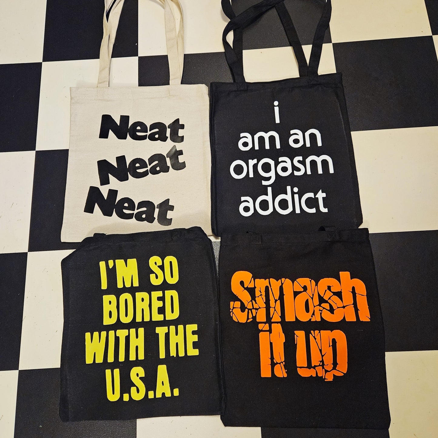 Canvas Tote Bags. Punk set 3