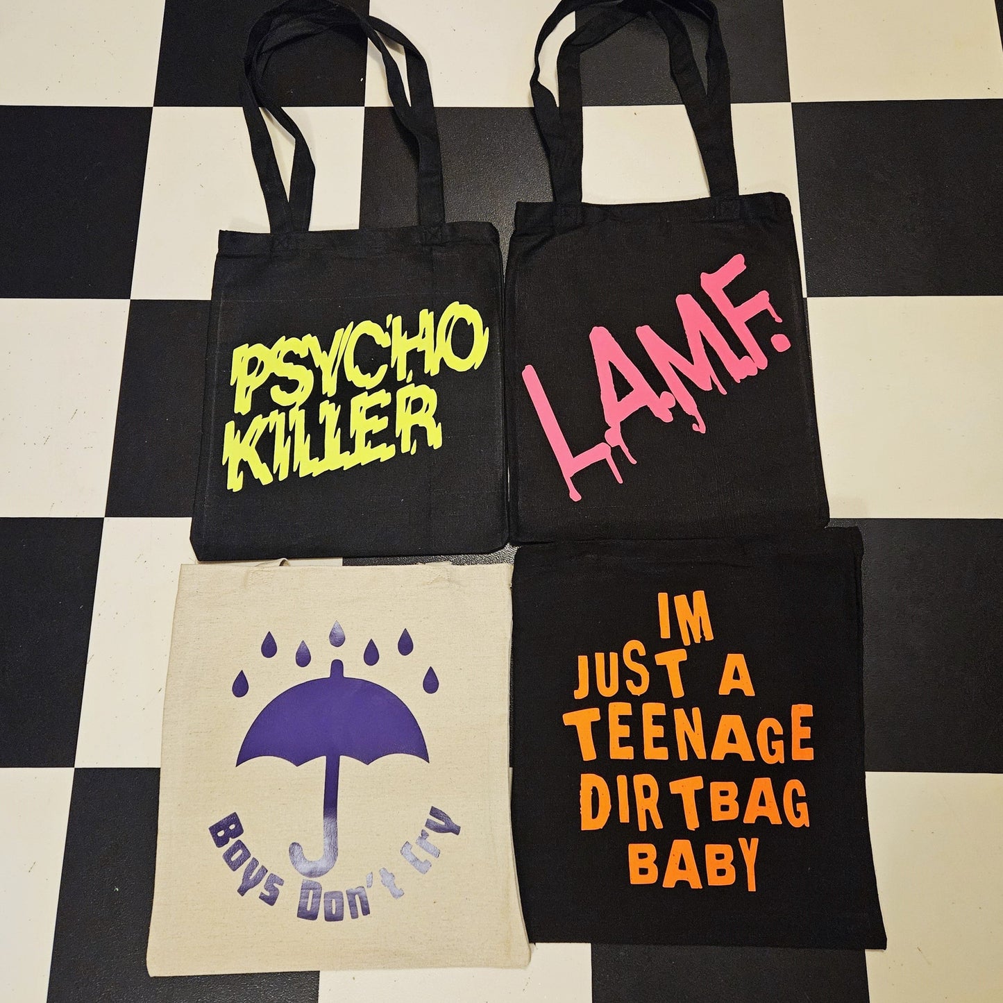 Canvas Tote Bags. Punk set 1