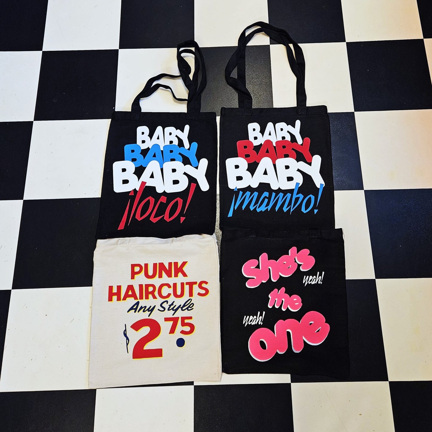 Canvas Tote Bags. Punk set 5