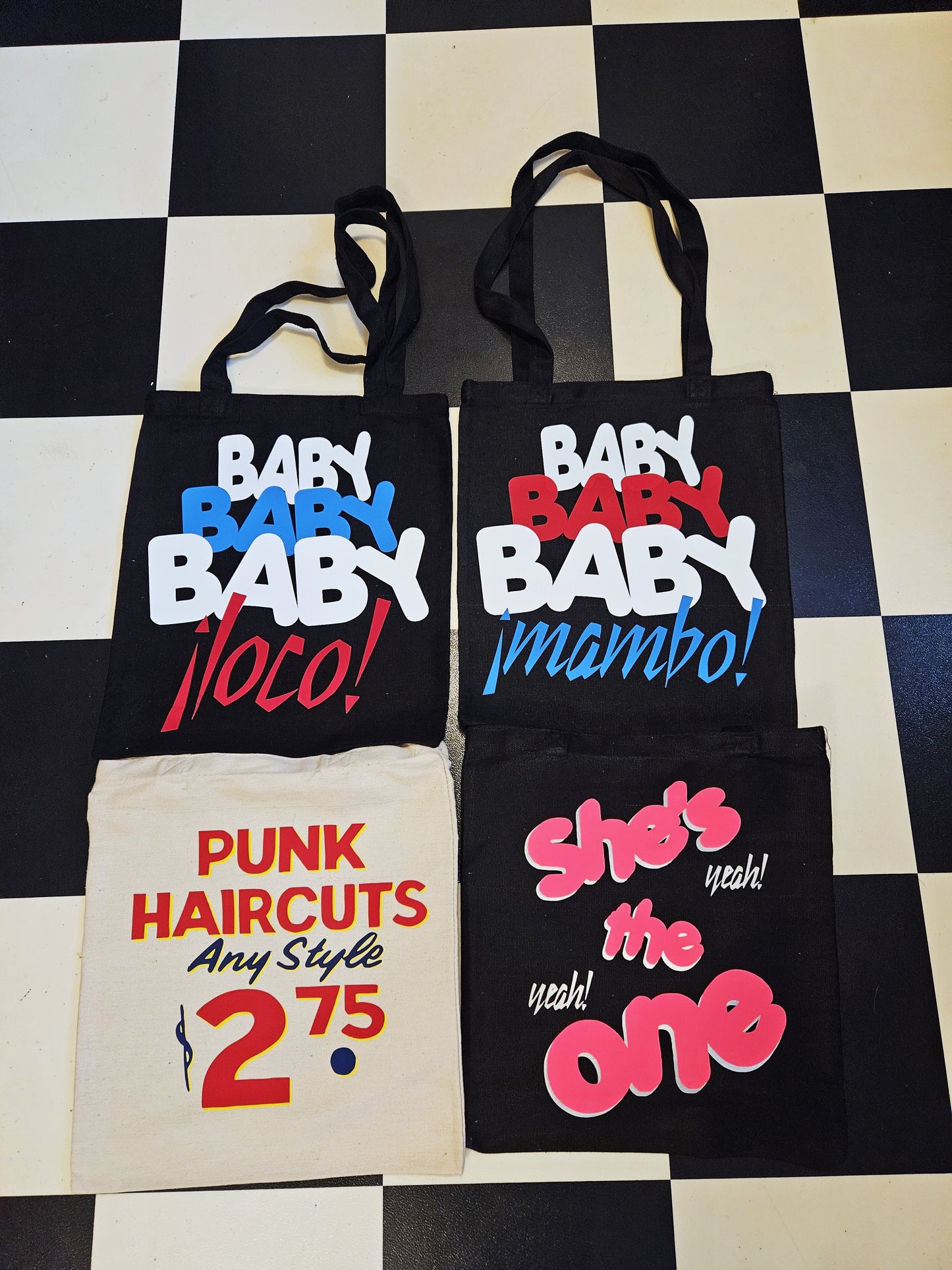 Canvas Tote Bags. Punk set 5