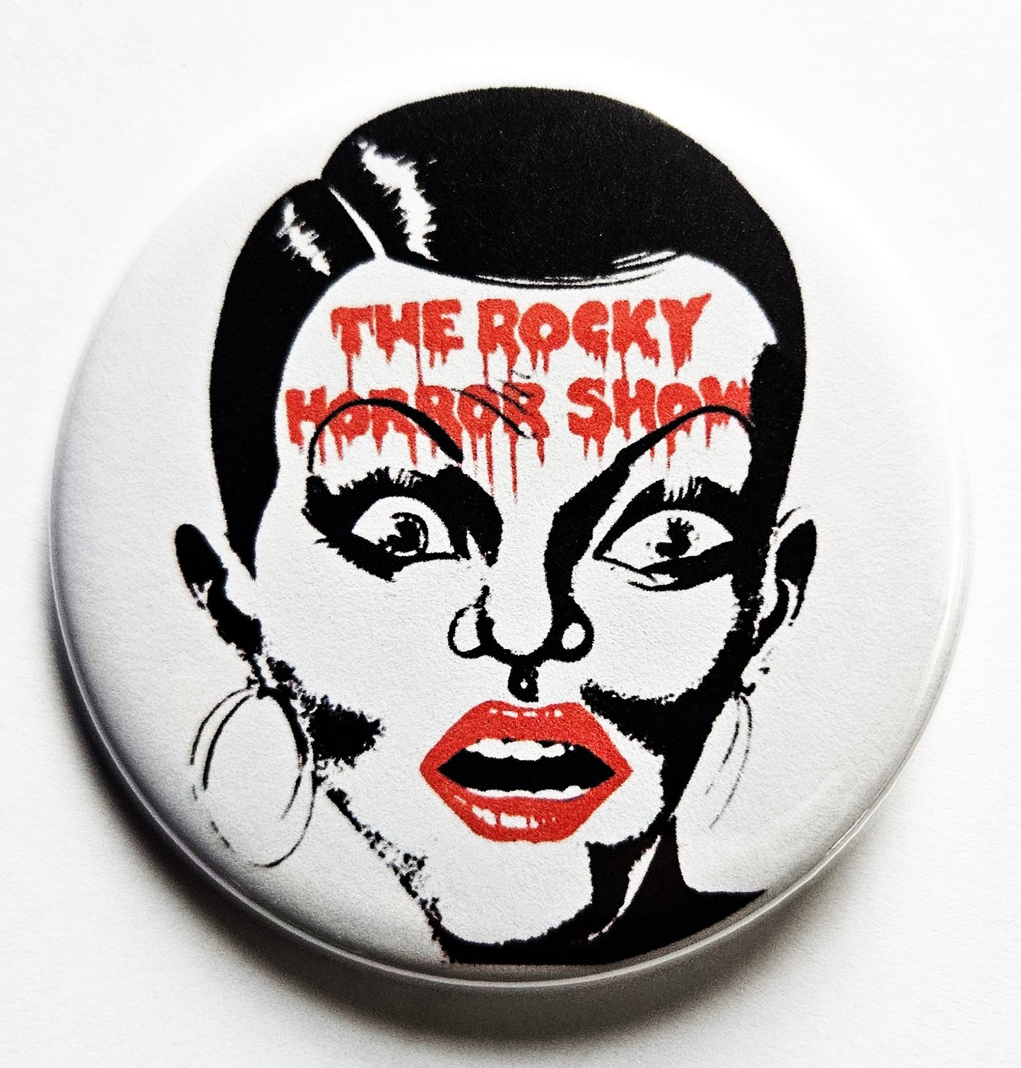 Rocky Horror Picture Show pinback Buttons & Bottle Openers. set 1