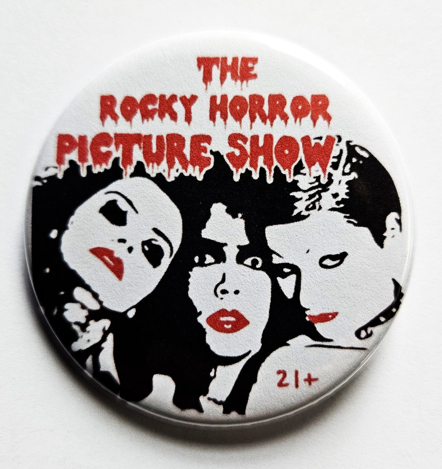 Rocky Horror Picture Show pinback Buttons & Bottle Openers. set 1