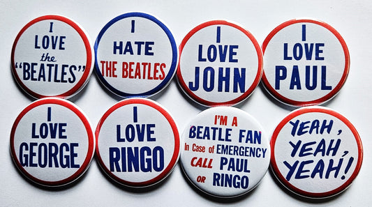 Classic Rock n Roll pinback Buttons & Bottle Openers. set 2