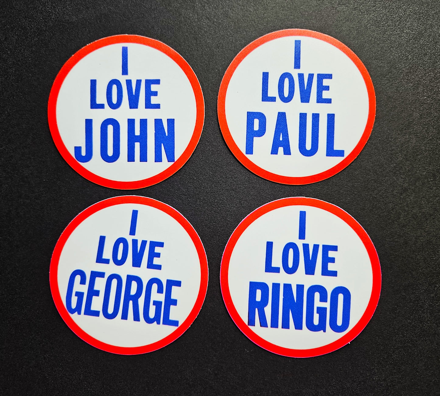 Vintage Reproduction Classic Rock n Roll Vinyl Stickers 3inch