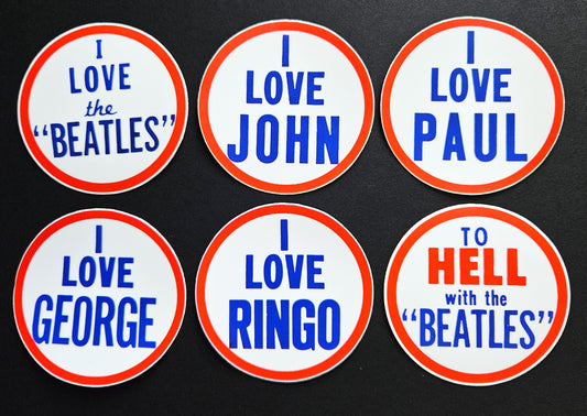 Vintage Reproduction Classic Rock n Roll Vinyl Stickers 3inch