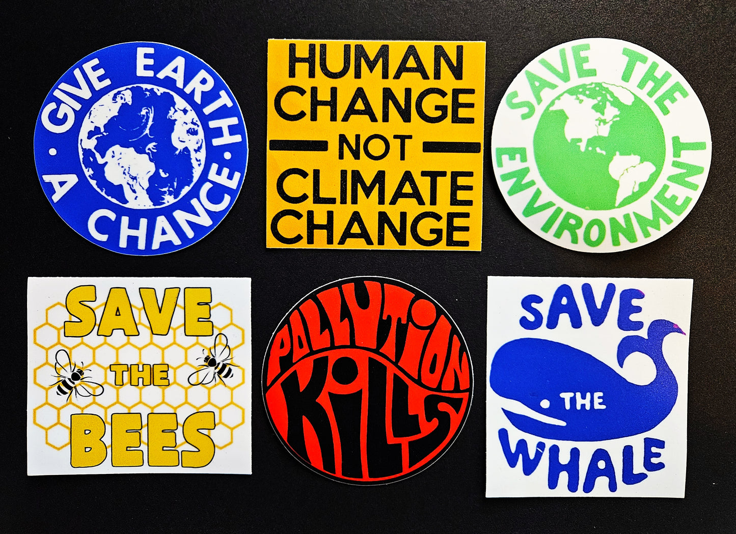 Environmental Vintage Reproduction Vinyl Stickers 3inch
