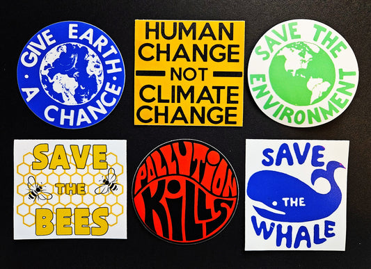 Environmental Vintage Reproduction Vinyl Stickers 3inch