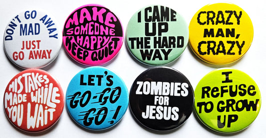 Vintage Reproduction Buttons Magnets & Bottle Openers. Set 46