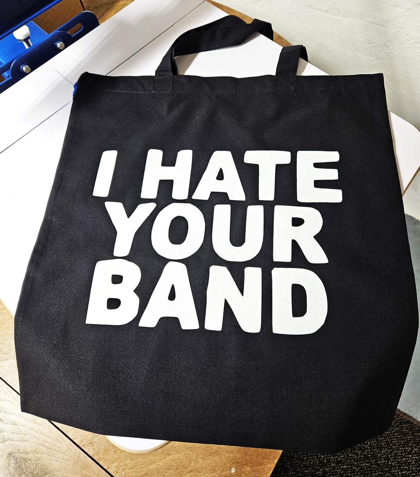 I Hate Your Band. Screen-printed Tote Bag