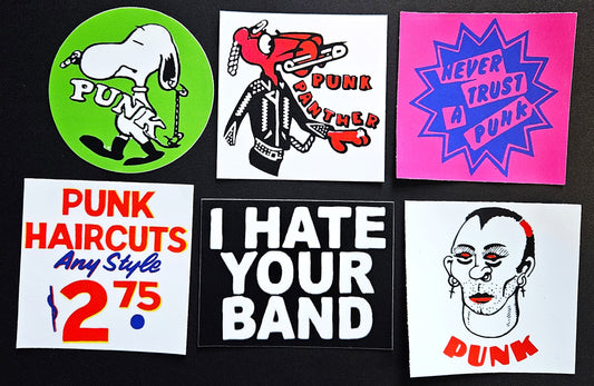 Vintage Reproduction Punk Rock Vinyl Stickers