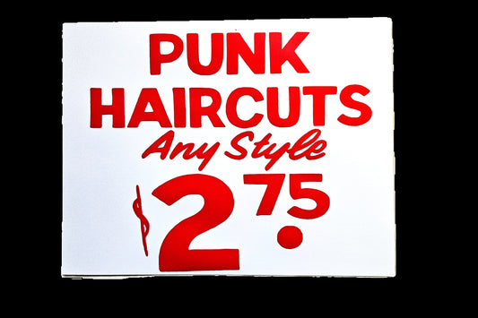 Punk Haircuts Screen-printed Cardstock print.