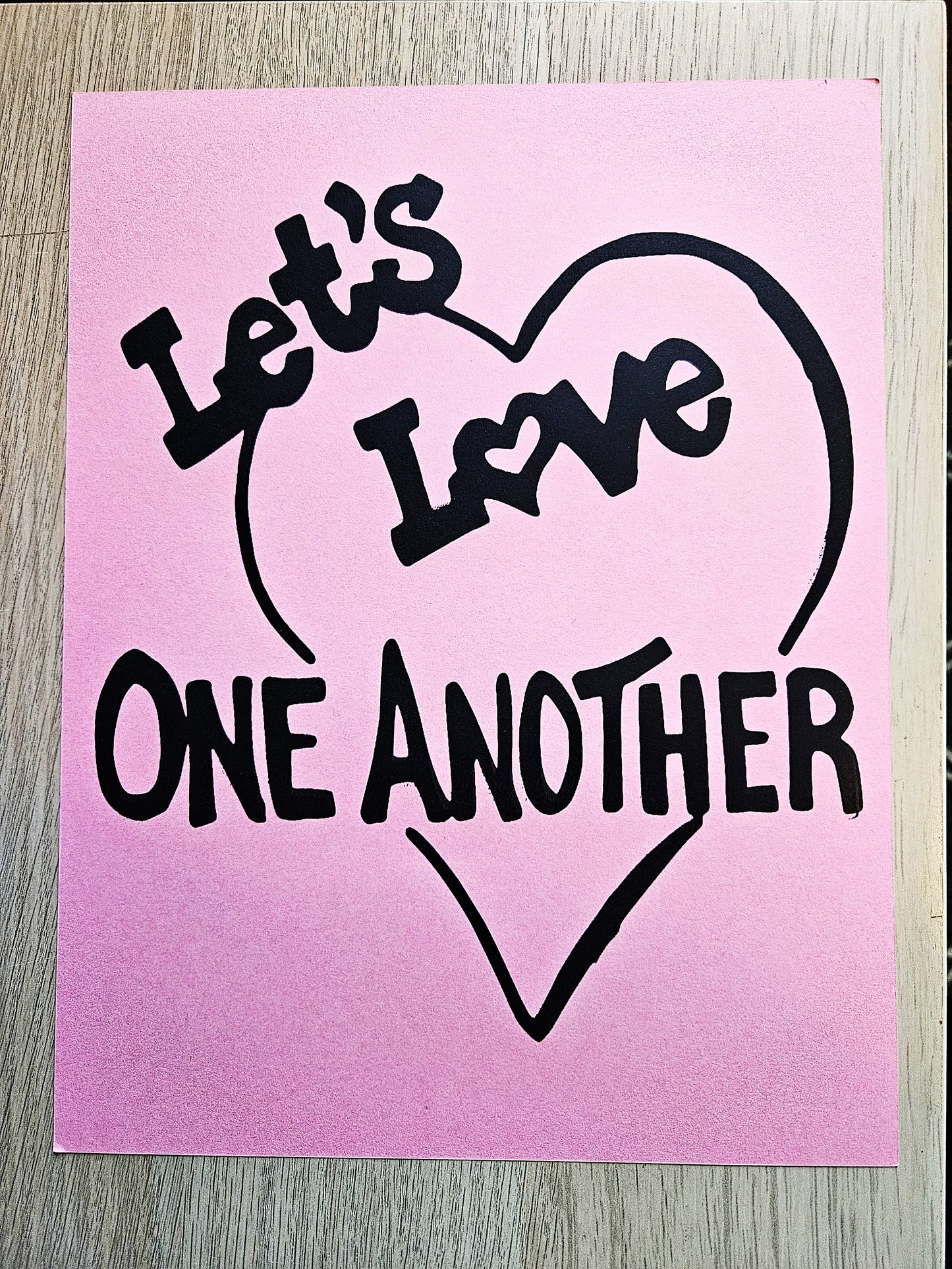 Love one Another Screen-printed Cardstock print.