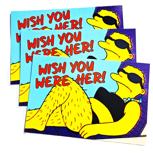 Wish You Were Her! Postcard sized print