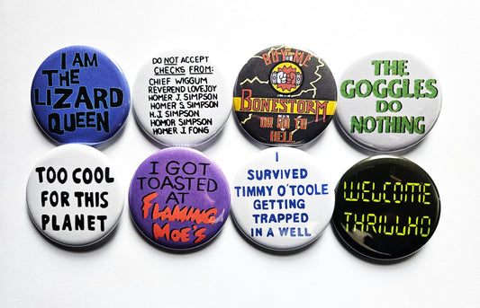Simpsons Buttons Magnets & Bottle Openers. set 02