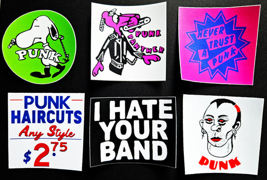 Vintage Reproduction Punk Rock Vinyl Stickers 3inch
