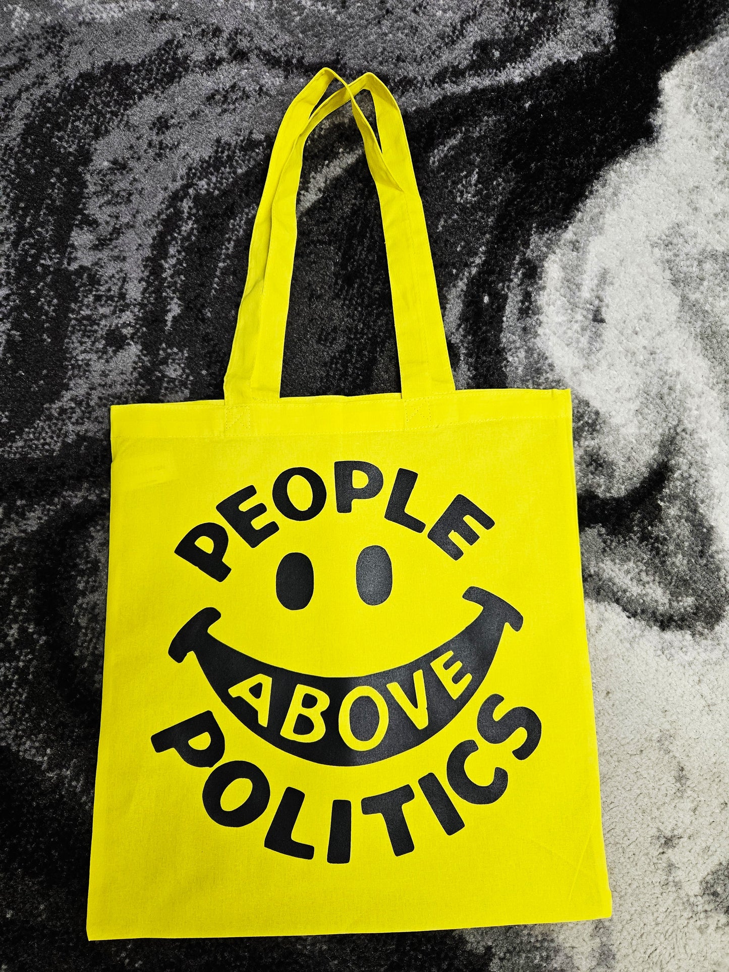 People Above Politics. Screen-printed Tote Bag