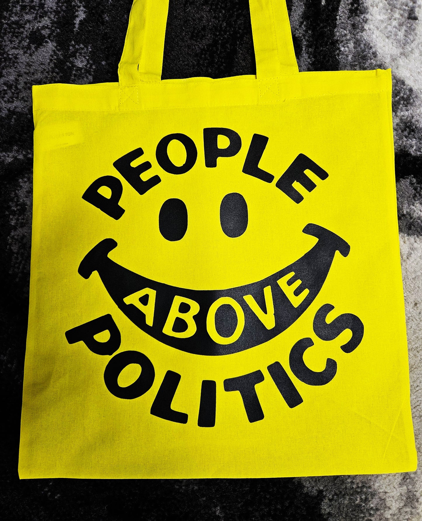 People Above Politics. Screen-printed Tote Bag