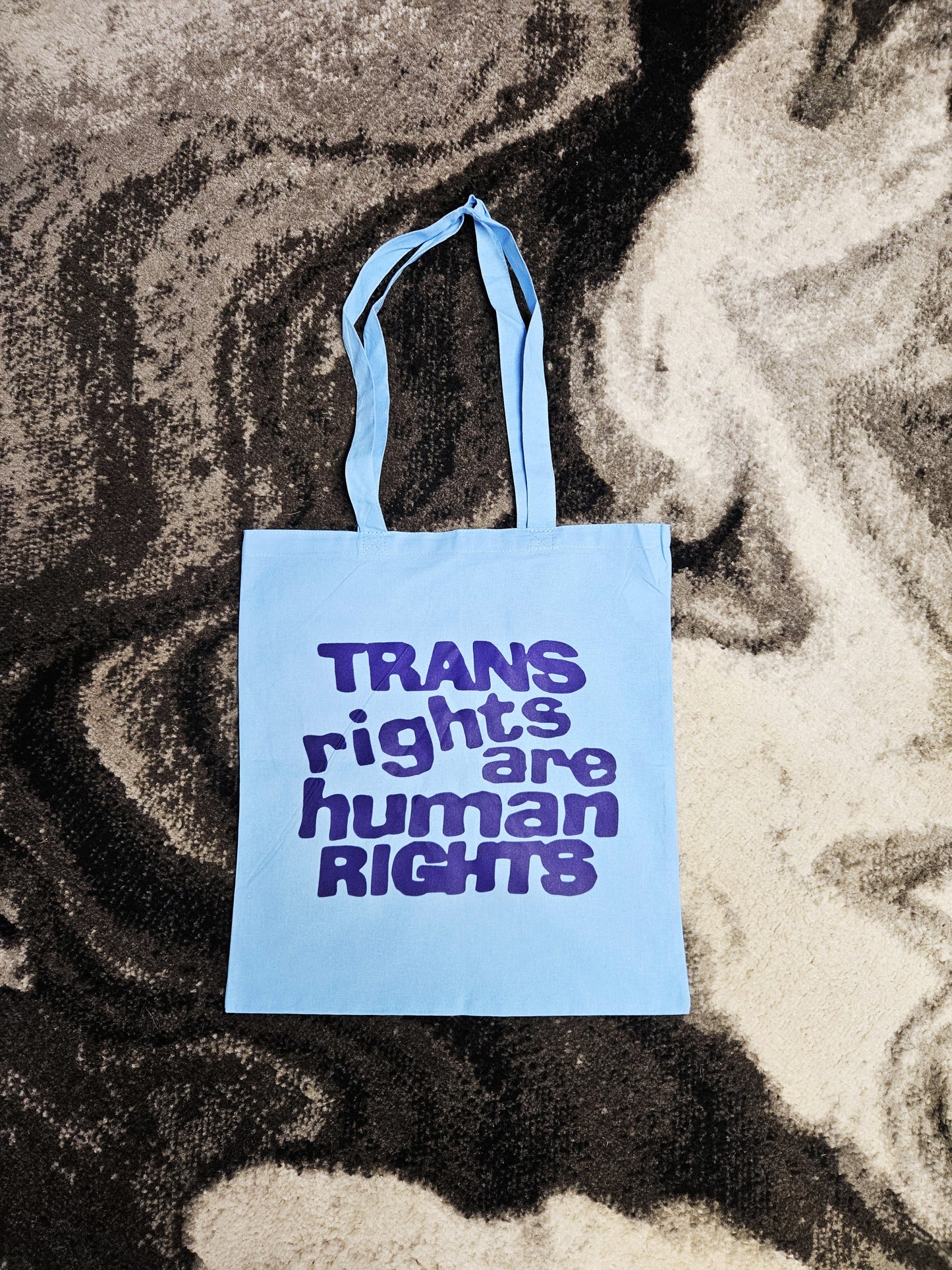 Trans Rights are Human Rights. Screen-printed Tote Bag