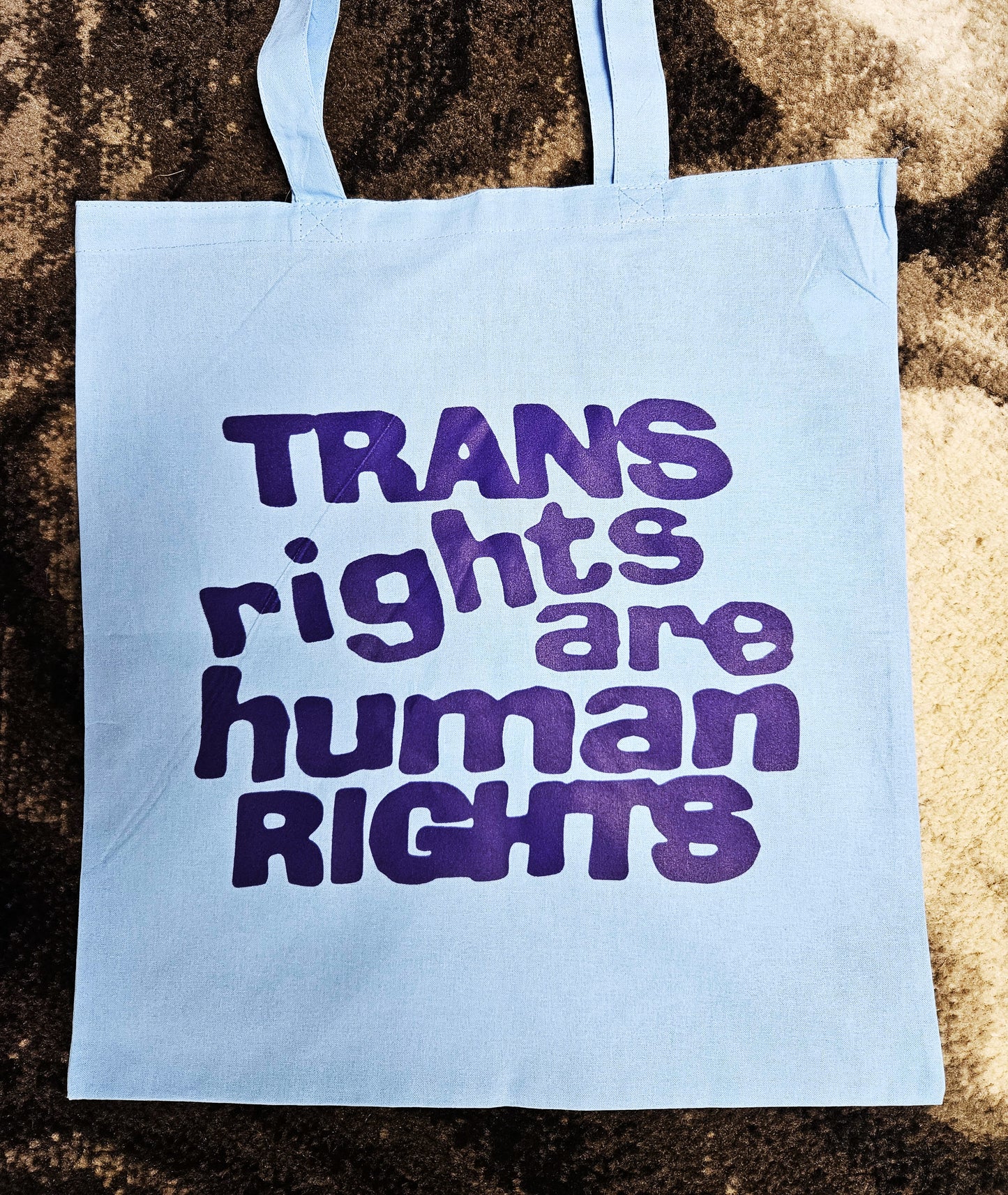 Trans Rights are Human Rights. Screen-printed Tote Bag