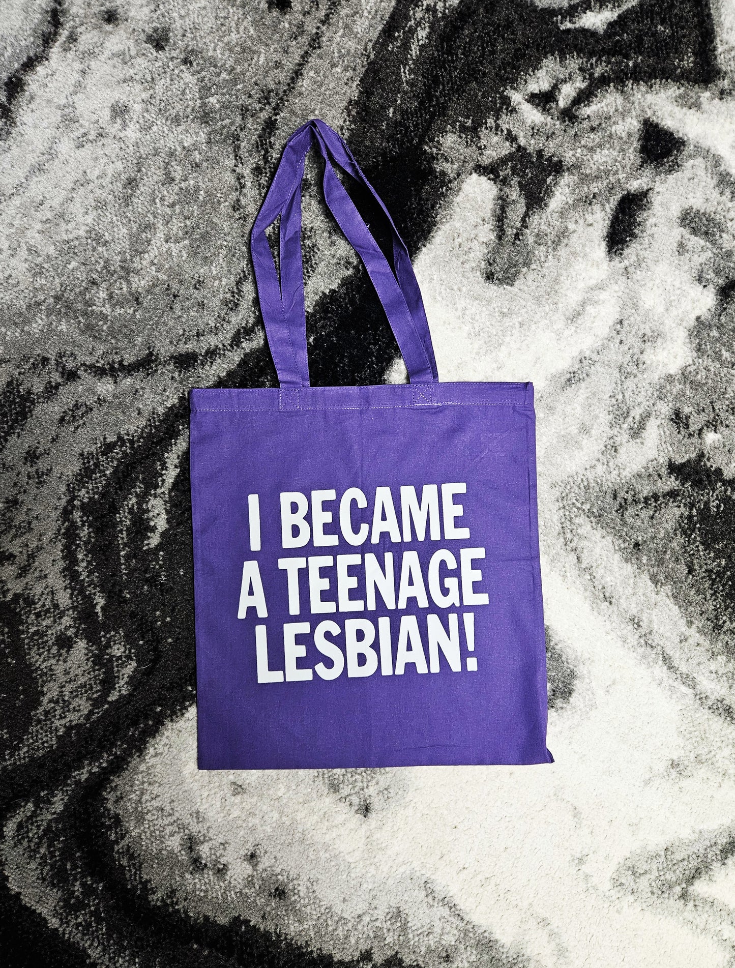 I Became a Teenage Lesbian. Screen-printed Tote Bag