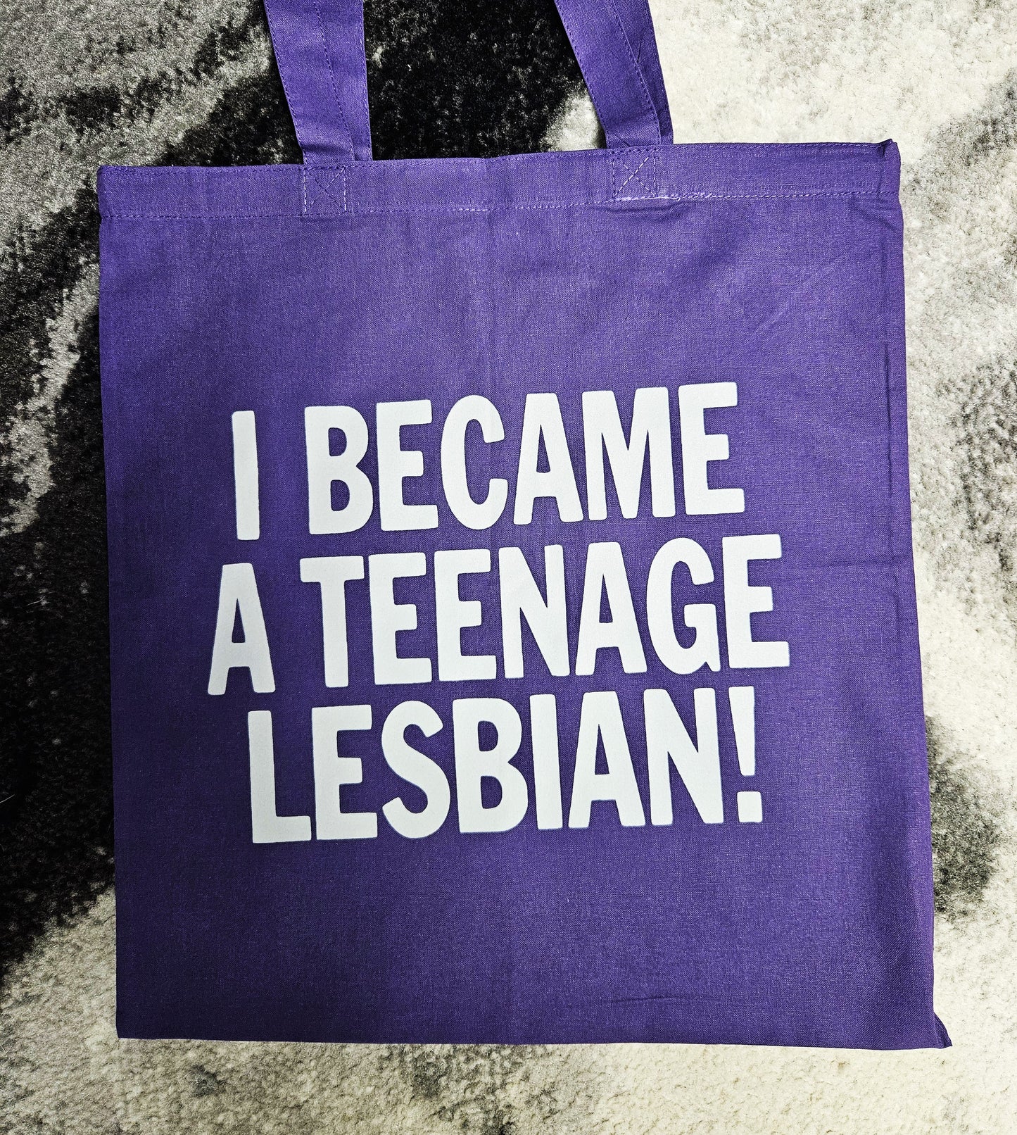 I Became a Teenage Lesbian. Screen-printed Tote Bag