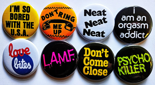 Classic Punk Rock Buttons Magnets & Bottle Openers. set 01