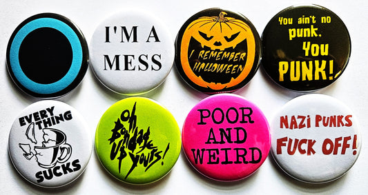 Classic Punk Rock Buttons Magnets & Bottle Openers. set 02