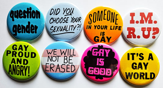 Vintage Pride Buttons Magnets & Bottle Openers. set 02