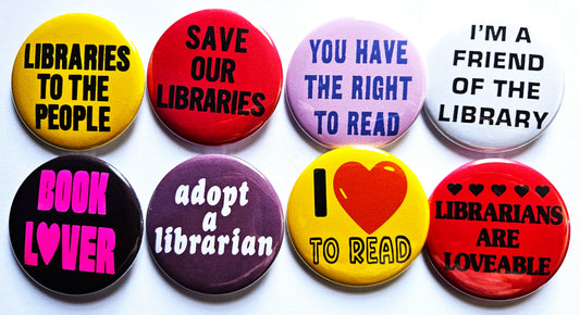 Vintage Library Buttons Magnets & Bottle Openers. set 01