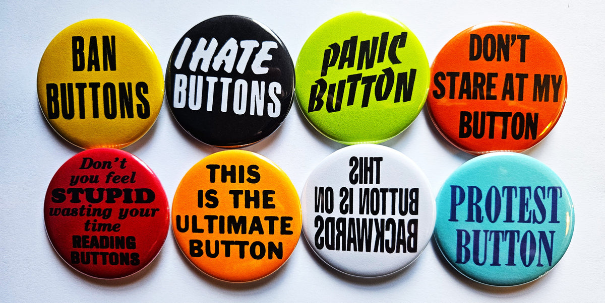 Vintage Reproduction Buttons Magnets & Bottle Openers. Buttons set 01