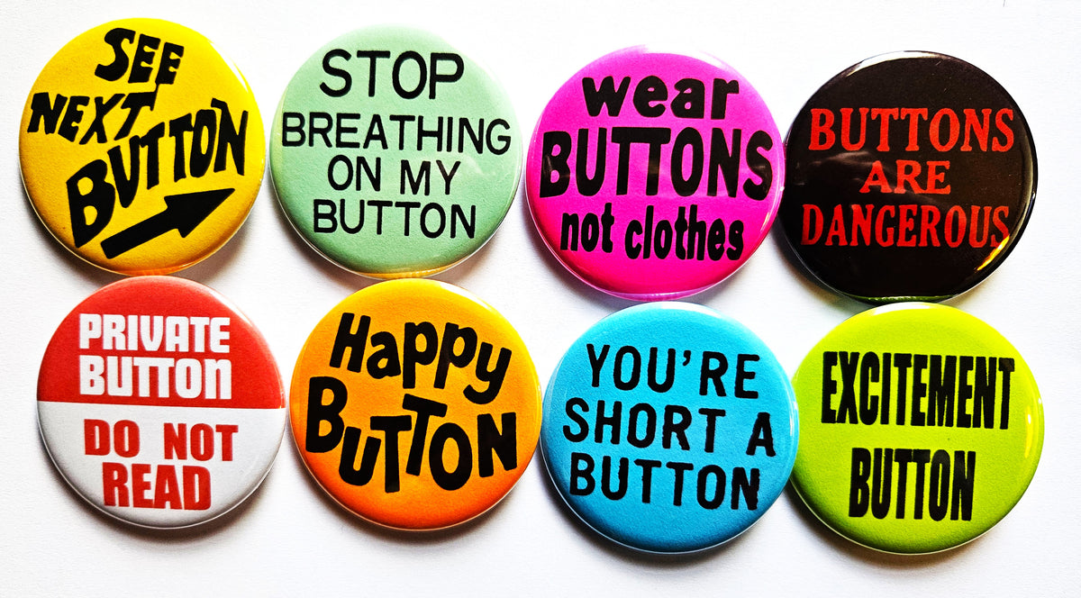 Vintage Reproduction Buttons Magnets & Bottle Openers. Buttons set 04