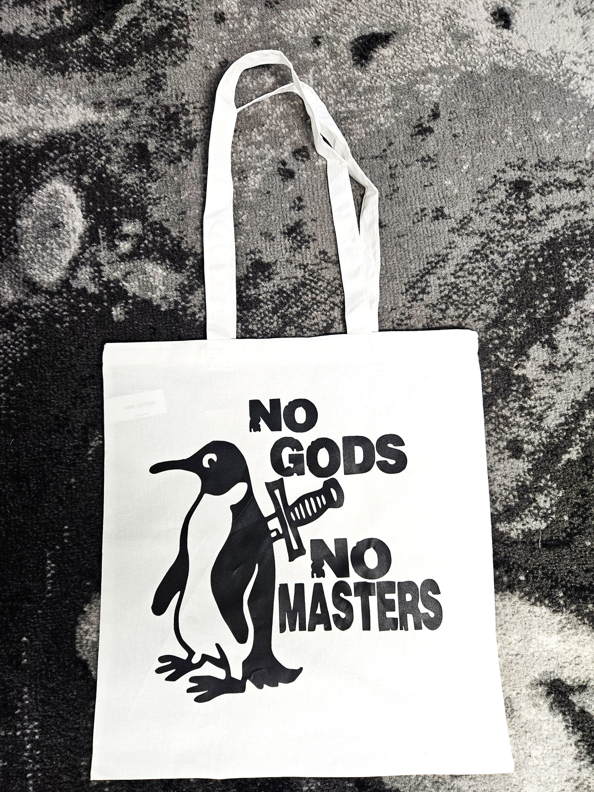 No Gods No Masters. Screen-printed Tote Bag