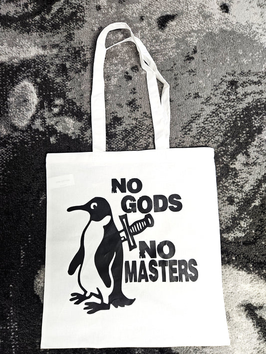 No Gods No Masters. Screen-printed Tote Bag